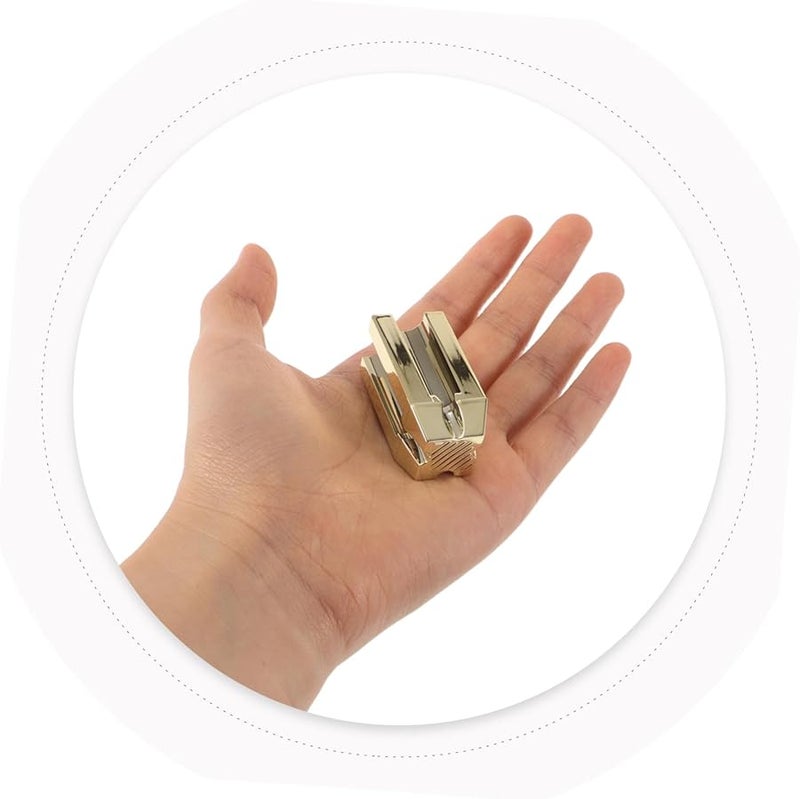 Gold Eyebrow Pencil Sharpener 2 Pack with Flat Tip Tool for Precise Shaping Rust Resistant - Image 4